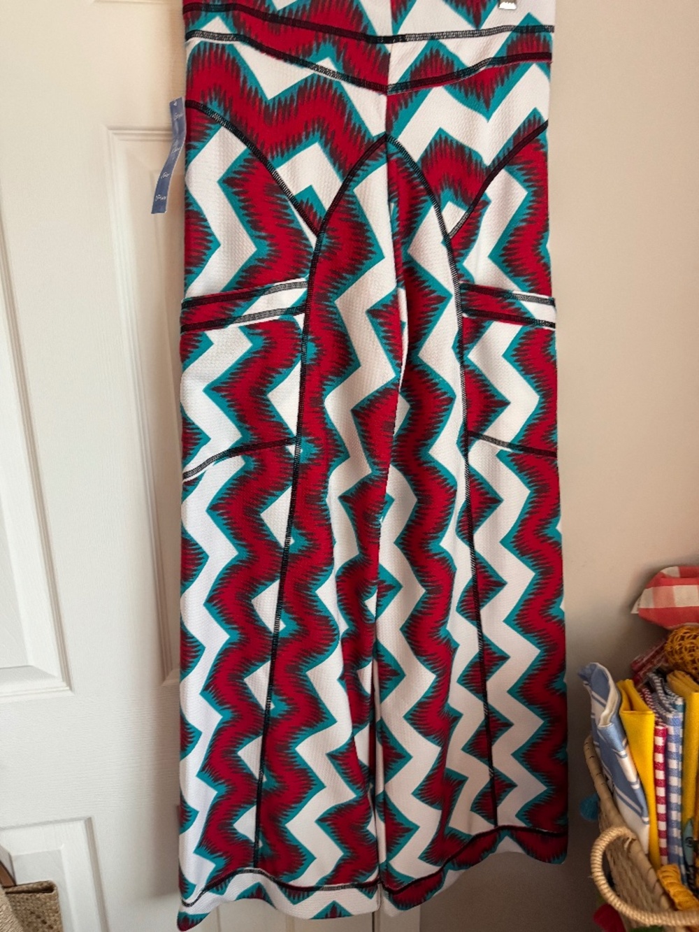 NWT, AUTUMN TENEYL DAPHNE PANTS IN FIRE AND ICE PRINT - Picture 5 of 14